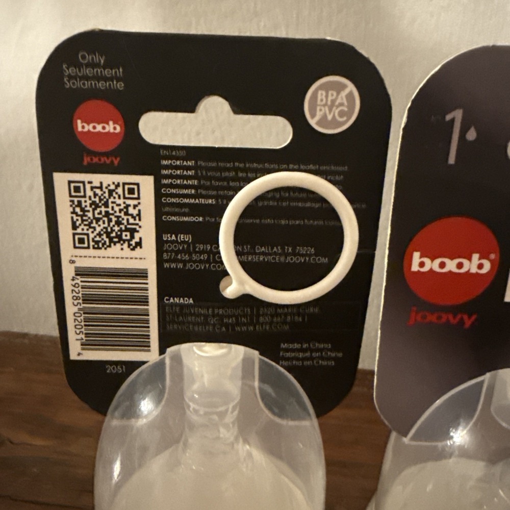 boob Joovy Stage 1‎ 0M+ 2 Nipples Naturally Mood BPA/PVC Free- set of 2 - Picture 4 of 4